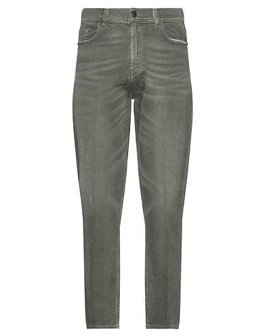 S.B. CONCEPT Denim trousers Military green 98% Cotton, 2% Elastane