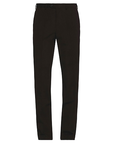 ANGELO NARDELLI Casual pants Dark brown 100% Cotton