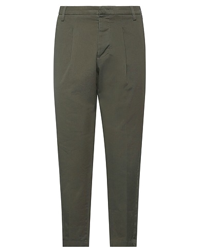 ENTRE AMIS Casual trouser Military green 98% Cotton, 2% Elastane