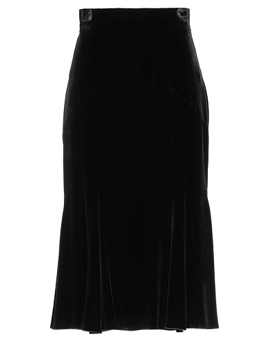 DOLCE&GABBANA Midi skirt Black 82% Viscose, 18% Silk