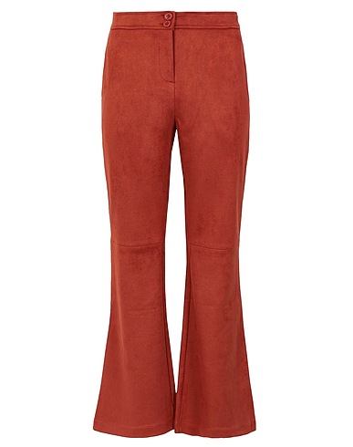 8 by YOOX Casual trouser Rust 100% Polyester