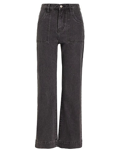 8 by YOOX Denim trousers Black 100% Organic cotton