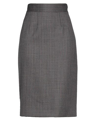 DOLCE&GABBANA Midi skirt Charcoal 98% Virgin Wool, 2% Elastane