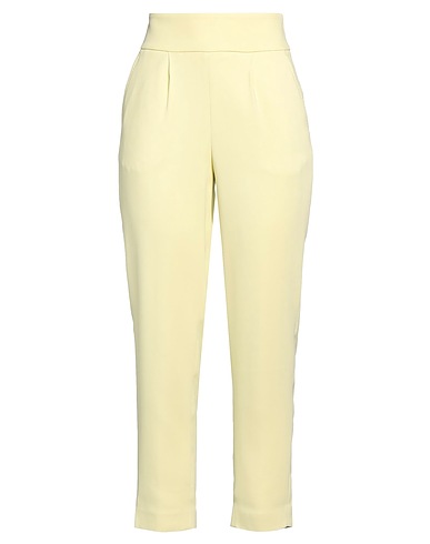 PESERICO Casual trouser Pastel yellow 96% Viscose, 4% Elastane