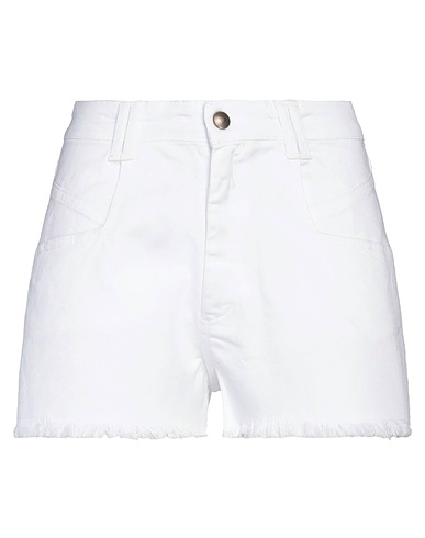 JIJIL Shorts jeans Bianco 98% Cotone, 2% Elastan