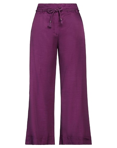 ROOM 52 Pantalone Prugna 100% Viscosa