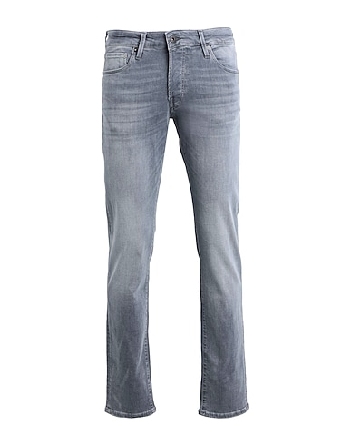 JACK & JONES Denim trousers Grey 57% Cotton, 30% Organic cotton, 6% Elastomultiester, 5% Recycled cotton, 2% Elastane