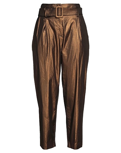 CATTINA Casual trouser Bronze 97% Cotton, 3% Elastane