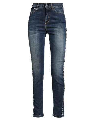SFIZIO STUDIO Denim trousers Blue 86% Cotton, 12% Polyester, 2% Elastane