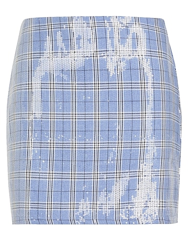 8 by YOOX Mini skirt SEQUIN PRINTED MINI SKIRT Pastel blue 100% Polyester