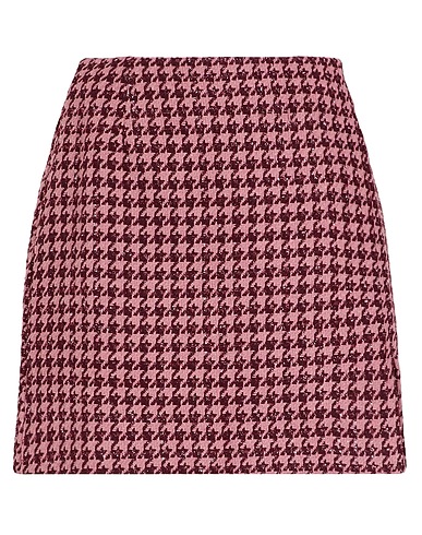 8 by YOOX Minigonna PIED-DE-POULE MINI SKIRT Rosa antico 100% Poliestere