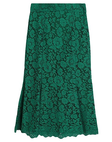DOLCE&GABBANA Midi skirt Green 37% Polyamide, 37% Cotton, 26% Viscose