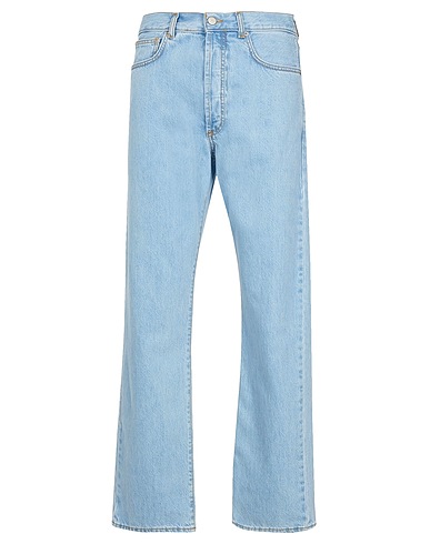 8 by YOOX Denim trousers ORGANIC COTTON RELAXED FIT DENIM
 Blue 100% Organic cotton