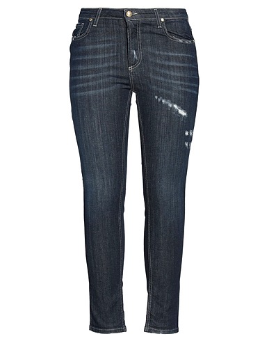 FRANKIE MORELLO Denim pants Blue 98% Cotton, 2% Elastane