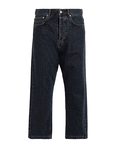 8 by YOOX Denim trousers ORGANIC COTTON CROPPED FIT DENIM
 Black 100% Organic cotton