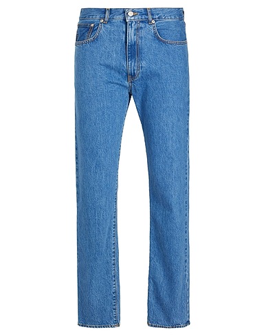 8 by YOOX Denim trousers ORGANIC COTTON TAPERED FIT DENIM
 Blue 100% Organic cotton