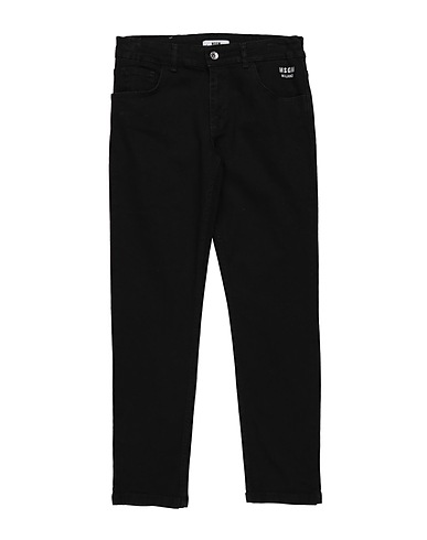 MSGM Denim trousers Black 98% Cotton, 2% Elastane