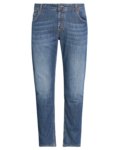 EREDI DEL DUCA Denim trousers Blue 98% Cotton, 2% Elastane