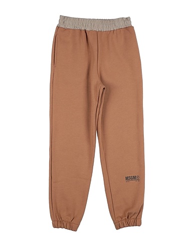 MSGM Pantalone Cammello 100% Cotone, Poliestere