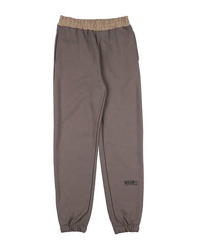 MSGM Pantalone Grigio 100% Cotone, Poliestere