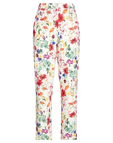 HAVEONE Casual trouser Ivory 87% Polyester, 13% Elastic fibres, Viscose, Acetate