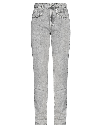 ISABEL MARANT Denim trousers Grey 100% Cotton