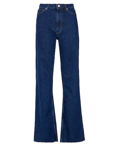 8 by YOOX Bootcut Jeans ORGANIC COTTON DENIM WIDE-LEG JEAN
 Blue 100% Organic cotton