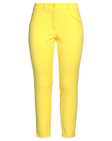 CAMBIO Casual pants Yellow 95% Cotton, 5% Elastane