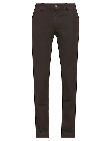 MASON'S Casual trouser Dark brown 97% Cotton, 3% Elastane