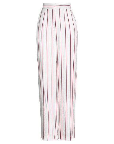 WEILI ZHENG Casual trouser White 50% Linen, 50% Viscose