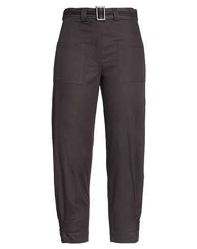LIVIANA CONTI Casual trouser Charcoal 100% Cotton