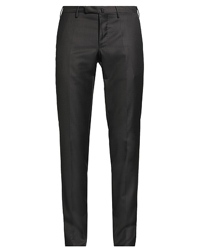 INCOTEX Casual pants Dark brown 100% Wool