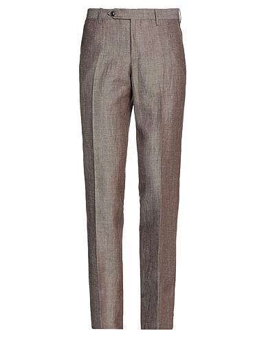 TRUSSARDI クラシックパンツ ライトブラウン ウール 55% / リネン 45%
