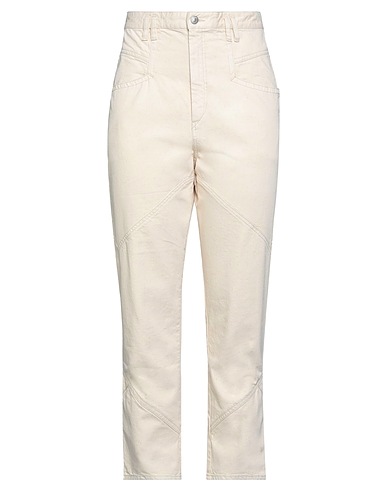 ISABEL MARANT Pantaloni jeans Avorio 100% Cotone