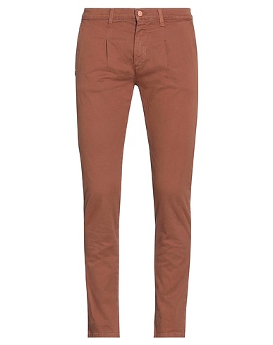 GREY DANIELE ALESSANDRINI Chinos Marrone 98% Cotone, 2% Elastan