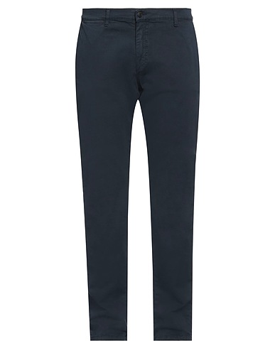 DANIELE ALESSANDRINI HOMME Casual trouser Navy blue 98% Cotton, 2% Elastane