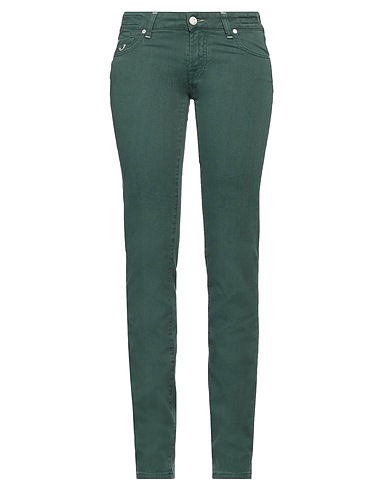 JACOB COHЁN Denim trousers Green 97% Cotton, 3% Elastane