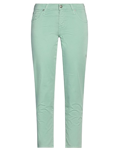 JACOB COHЁN Casual trouser Light green 97% Cotton, 3% Elastane