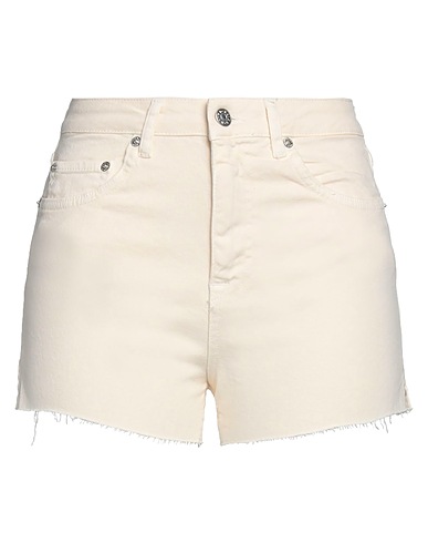 NA-KD Denim shorts Cream 99% Cotton, 1% Elastane