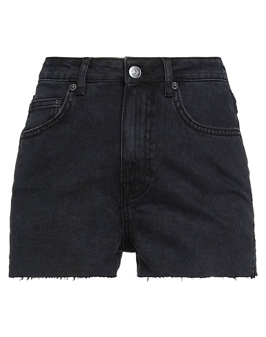 NA-KD Denim shorts Black 99% Cotton, 1% Elastane