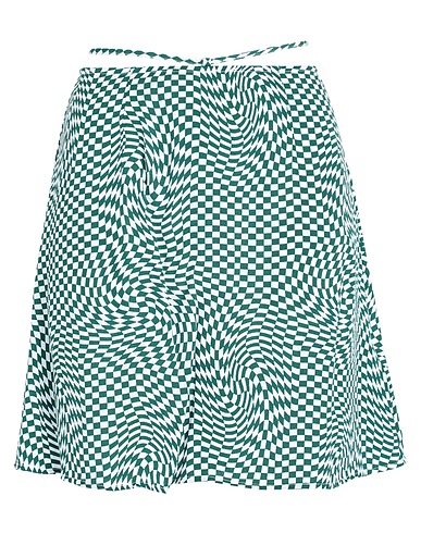 TOMMY JEANS Mini skirt Green 100% Viscose