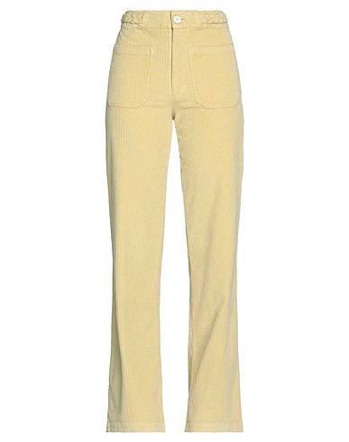 MASSCOB Casual pants Pastel yellow 100% Cotton