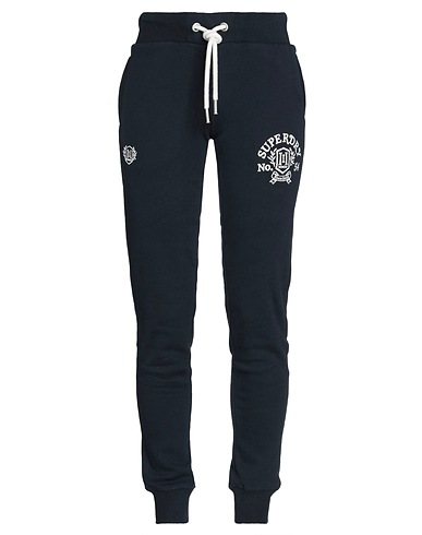 SUPERDRY Casual trouser Midnight blue 73% Cotton, 27% Polyester