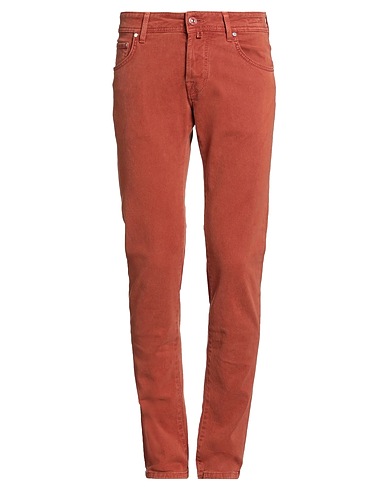 JACOB COHЁN Denim trousers Rust 97% Cotton, 3% Elastane, Polyester