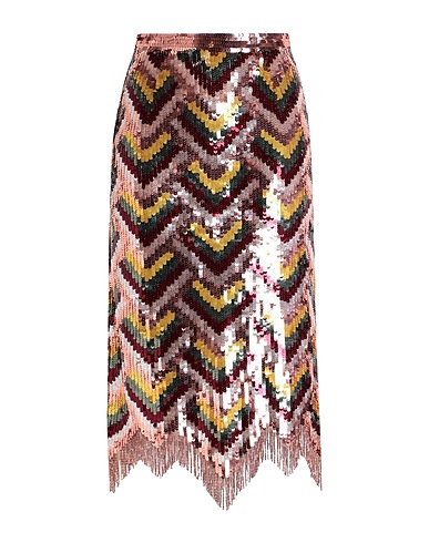 ELISABETTA FRANCHI Midi skirt Copper 100% Polyamide