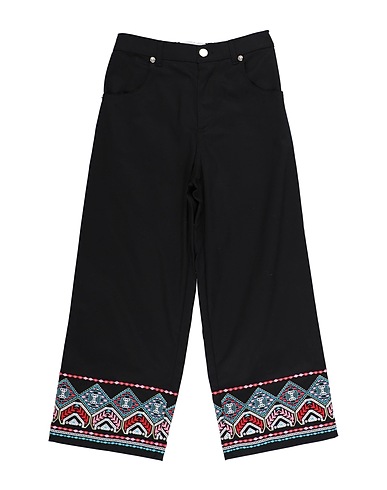 ERMANNO SCERVINO JUNIOR Casual trouser Black 98% Cotton, 2% Elastane