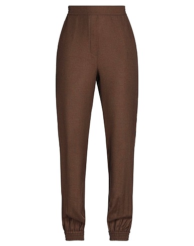 ETRO Casual pants Chocolate brown 70% Viscose, 30% Wool, Cotton, Polyester
