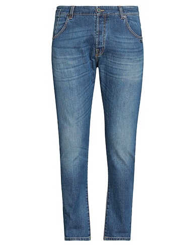BERNA Denim pants Blue 99% Cotton, 1% Elastane