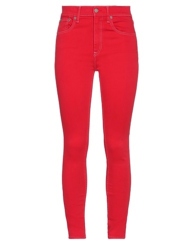 POLO RALPH LAUREN Denim pants Red 92% Cotton, 6% Elastane, 2% Elastomultiester