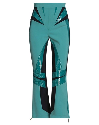 ELISABETTA FRANCHI Casual pants Deep teal 47% Viscose, 22% Cotton, 21% Polyamide, 10% Elastane, Polyester